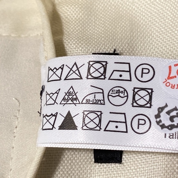 NWT. Massimo Dutti Vanilla 100% Linen Suit Trousers with Double Tabs. Size 8. - Picture 7 of 8